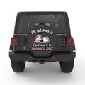 I WILL GET OVER IT BLACK CARBON FIBER TIRE COVER