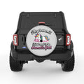 I WILL GET OVER IT SILVER CARBON FIBER TIRE COVER