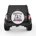 I WILL GET OVER IT PEARL  WHITE CARBON FIBER TIRE COVER