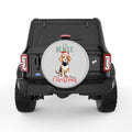 ILL BEAGLE FOR CHRISTMAS SILVER CARBON FIBER TIRE COVER