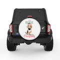 ILL BEAGLE FOR CHRISTMAS WHITE TIRE COVER