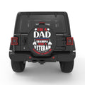 IM A DAD GRANDPA AND A VETERAN PEARL  WHITE CARBON FIBER TIRE COVER