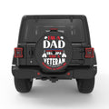IM A DAD GRANDPA AND A VETERAN BLACK CARBON FIBER TIRE COVER