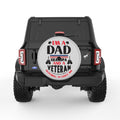IM A DAD GRANDPA AND A VETERAN SILVER CARBON FIBER TIRE COVER