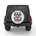 IM A DAD GRANDPA AND A VETERAN BLACK TIRE COVER