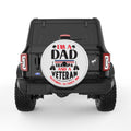 IM A DAD GRANDPA AND A VETERAN PEARL  WHITE CARBON FIBER TIRE COVER