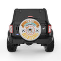 IM NOT ALWAYS GRUMPY SILVER CARBON FIBER TIRE COVER