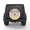 IM NOT ALWAYS GRUMPY SILVER CARBON FIBER TIRE COVER