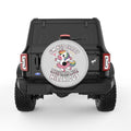 IM NOT CRAZY UNICORN SILVER CARBON FIBER TIRE COVER