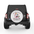 IM NOT CRAZY UNICORN PEARL  WHITE CARBON FIBER TIRE COVER