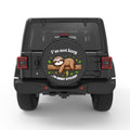 IM NOT LAZY SLOTH PEARL  WHITE CARBON FIBER TIRE COVER