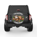 IM NOT LAZY SLOTH BLACK CARBON FIBER TIRE COVER
