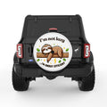 IM NOT LAZY SLOTH WHITE TIRE COVER