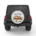 IM NOT LAZY SLOTH BLACK TIRE COVER
