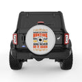 IMAGINE LIFE WITHOUT HUNTING SILVER CARBON FIBER TIRE COVER