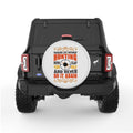 IMAGINE LIFE WITHOUT HUNTING PEARL  WHITE CARBON FIBER TIRE COVER