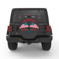 INDEPENDENCE DAY FLAGS BLACK CARBON FIBER TIRE COVER