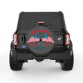 INDEPENDENCE DAY FLAGS BLACK CARBON FIBER TIRE COVER
