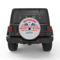 INDEPENDENCE DAY FLAGS WHITE TIRE COVER