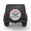 INDEPENDENCE DAY ROCKETS WHITE TIRE COVER