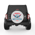 INDEPENDENCE DAY ROCKETS SILVER CARBON FIBER TIRE COVER