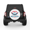 INDEPENDENCE DAY ROCKETS WHITE TIRE COVER