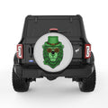 IRISH LION SILVER CARBON FIBER TIRE COVER