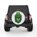 IRISH LION PEARL  WHITE CARBON FIBER TIRE COVER