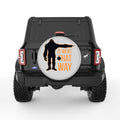 IT WENT THAT WAY FUNNY BIGFOOT SILVER CARBON FIBER TIRE COVER