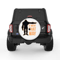 IT WENT THAT WAY FUNNY BIGFOOT WHITE TIRE COVER
