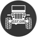JEEP GIRL PEARL  WHITE CARBON FIBER TIRE COVER