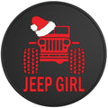 JEEP GIRL CHRISTMAS BLACK TIRE COVER