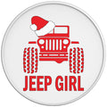 JEEP GIRL CHRISTMAS WHITE TIRE COVER