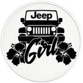 JEEP GIRL FLOWERS BLACK TIRE COVER