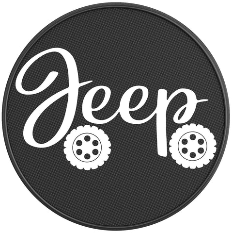 JEEP WHEELS PEARL  WHITE CARBON FIBER TIRE COVER