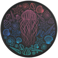 JELLYFISH WITH SEA TURTLE BLACK TIRE COVER