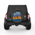 JESUS SAID CHILL BLACK TIRE COVER