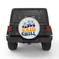 JESUS SAID CHILL BLACK TIRE COVER