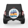 JESUS SAID CHILL PEARL  WHITE CARBON FIBER TIRE COVER