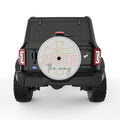 JESUS THE WAY SILVER CARBON FIBER TIRE COVER