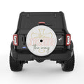 JESUS THE WAY PEARL  WHITE CARBON FIBER TIRE COVER