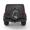 JESUS WITH CROWN THORNS BLACK CARBON FIBER TIRE COVER