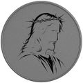 JESUS WITH CROWN THORNS SILVER CARBON FIBER TIRE COVER