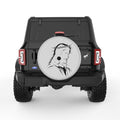JESUS WITH CROWN THORNS SILVER CARBON FIBER TIRE COVER
