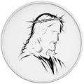 JESUS WITH CROWN THORNS WHITE TIRE COVER