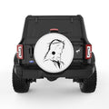 JESUS WITH CROWN THORNS WHITE TIRE COVER