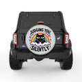 JUDGING YOU SILENTLY SILVER CARBON FIBER TIRE COVER