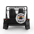 JUDGING YOU SILENTLY WHITE CARBON FIBER TIRE COVER FOR MOKE