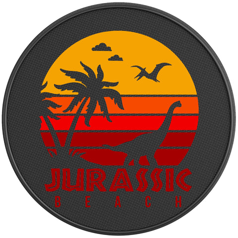 JURASSIC BEACH BLACK CARBON FIBER TIRE COVER