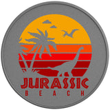 JURASSIC BEACH SILVER CARBON FIBER TIRE COVER